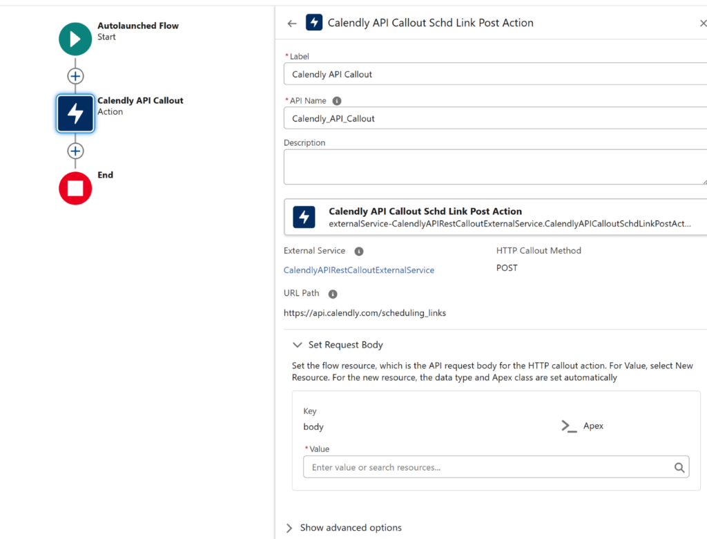 Secure Calendly API Integration via HTTP Callouts Using Authorization Header in Salesforce Flow 14 image 11