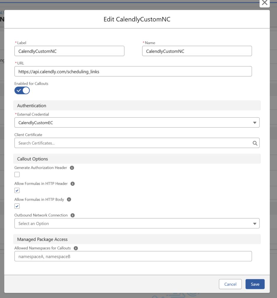 Secure Calendly API Integration via HTTP Callouts Using Authorization Header in Salesforce Flow 8 image 3